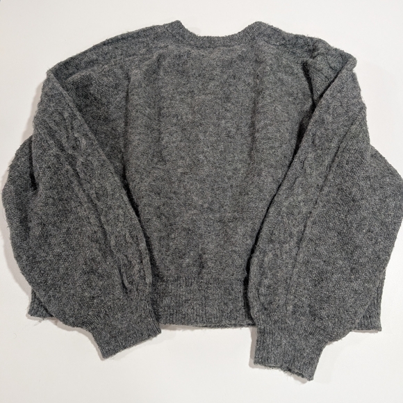 Chaps Women's Charcoal Button-Up Cable Knit Cardigan 2X Refined Knitwear Classic - Picture 4 of 5